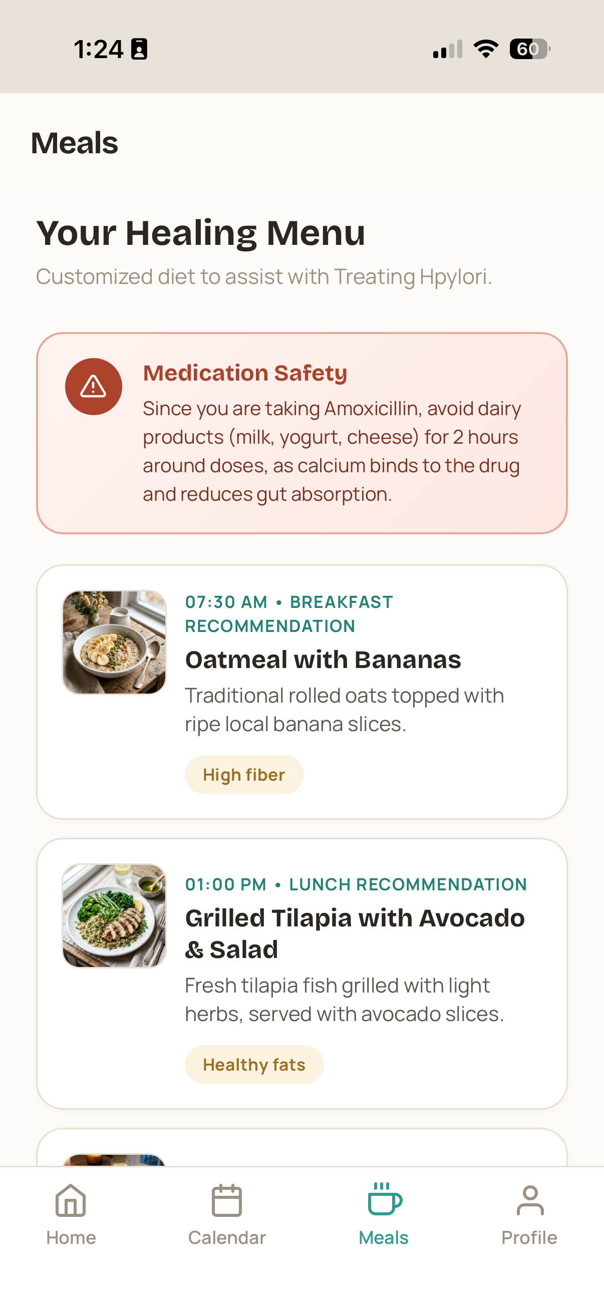 Mahealio App Screen 3